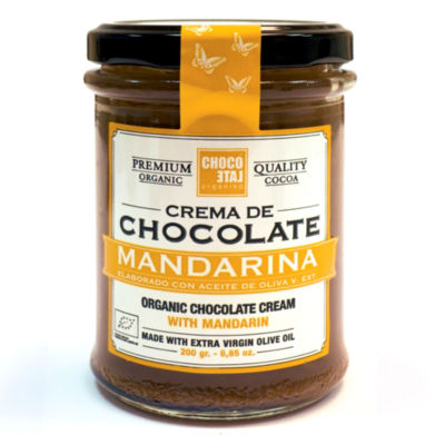 Chocolate Hazelnut Cream with Mandarin Orange by Org&aacute;niko (2 Jars)