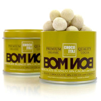 White Chocolate Bonbons with Lemon and Cinnamon by Org&aacute;niko (2 Tins)