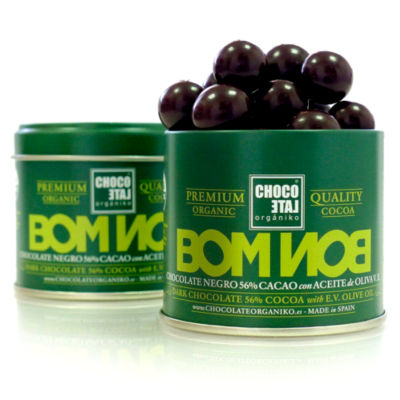 Dark Chocolate and Olive Oil Bonbons by Org&aacute;niko (2 Tins)