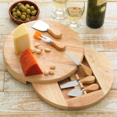 Gourmet Cheese Cutting Board with Tasting Tools