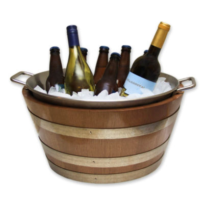 Handcrafted Oak Wine Barrel Ice Bucket