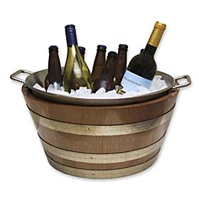 Handcrafted Oak Wine Barrel Ice Bucket