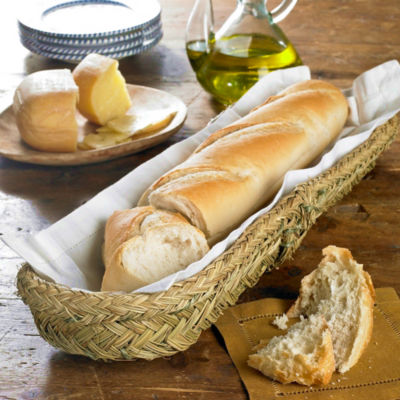 Long Bread Basket - Handwoven Esparto Grass 