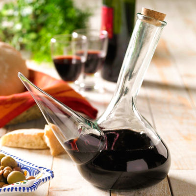 Glass Porron Wine Pitcher