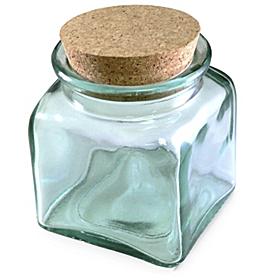 Set of 2 Blown Glass Storage Jars