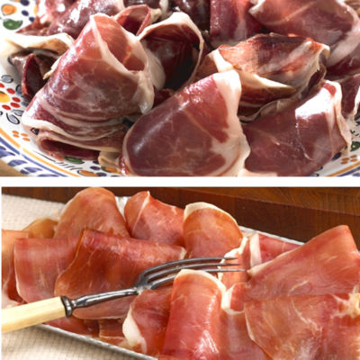 Iberico + Serrano Duo - Sliced Jamon Iberico de Bellota + Jamon Serrano