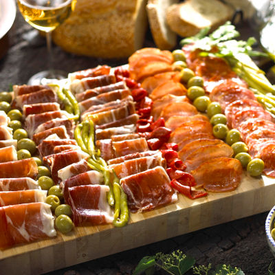 Cured Meats of Spain Sampler - Sliced & Packed in Burlap Sack
