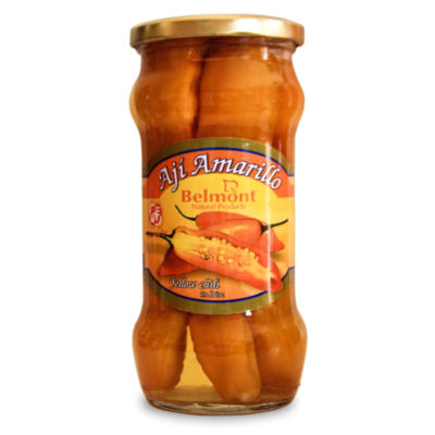 Whole Aji Amarillo Peppers in Brine by Belmont (2 Jars)