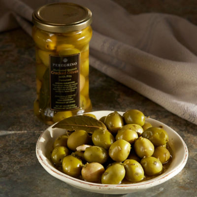Cracked Olives with Garlic & Herb Marinade (2 Jars)