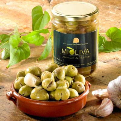 Fresh Cracked Olives in Garlic & Herb Marinade (2 Jars)