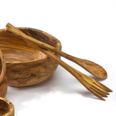 Olive Wood Salad Servers