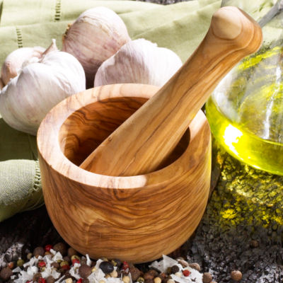 Olive Wood Mortar and Pestle