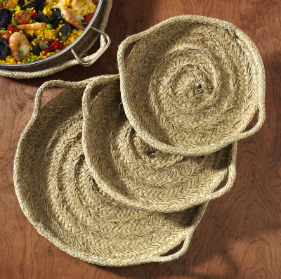 Esparto Grass Paella Serving Tray - Hand-woven