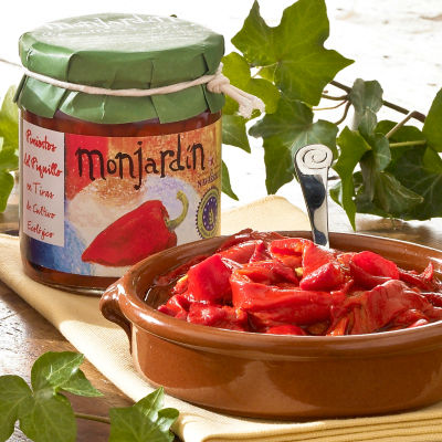 Organic Roasted Piquillo Pepper Strips by Monjardin