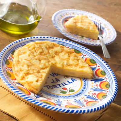 Tortilla Espa&ntilde;ola and Ceramic Serving Plate