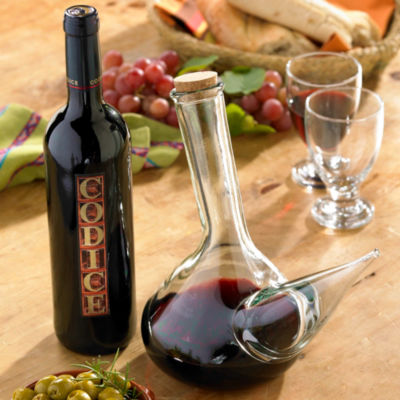 Hand Blown Porr&oacute;n Pitcher and Codice Wine