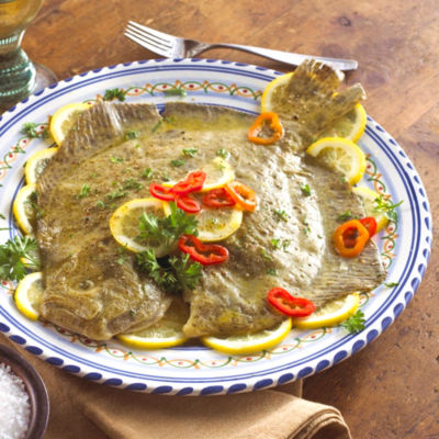 Rodaballo a Punto - Whole Turbot in Olive Oil & Vinegar