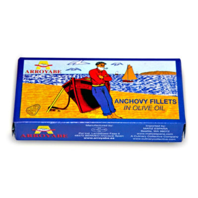 Arroyabe Anchovy Fillets in Olive Oil (2 Packages)