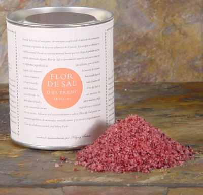 Flor de Sal with Hibiscus petals from Mallorca