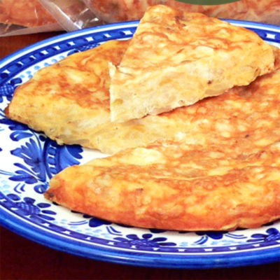 Two Tortilla Espanola con Cebolla Potato and Onion Omelets