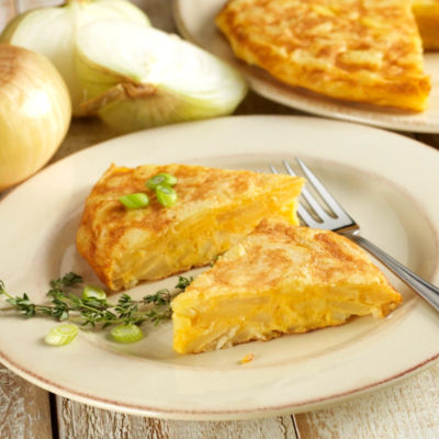 Two Premium Tortilla Espa&ntilde;ola Potato Omelets with Onions