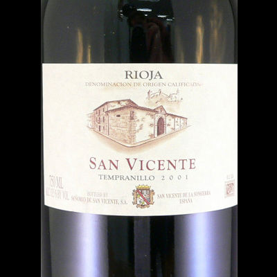 San Vicente Tempranillo 2002