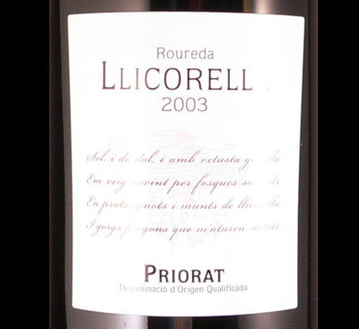 Roureda - Llicorella 2003 - Red Wine