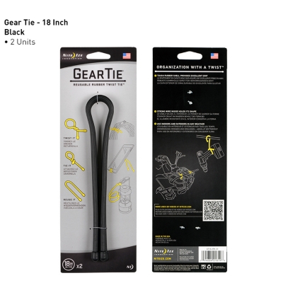 Nite Ize Gear Tie 18in 2pk