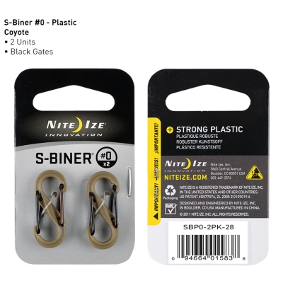 Nite Ize S Biner Plastic Size #0 2pk