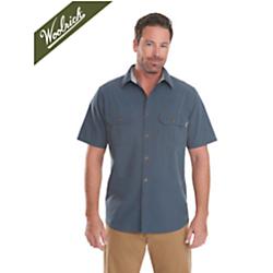 Woolrich Inc Mens Midway Solid Short Sleeve Cotton Shirt
