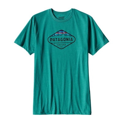 Patagonia Mens Fitz Roy Crest Cotton/Poly T Shirt