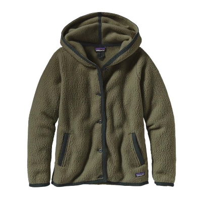 Patagonia Womens Shearling Fleece Hooded Cardigan