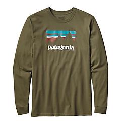 Patagonia Mens Long Sleeved Shop Sticker Cotton T Shirt