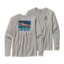 Patagonia Mens Long Sleeve World Trout Slurped Cotton T Shirt