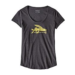 Patagonia Womens Flying Fish CottonPoly Scoop T Shirt