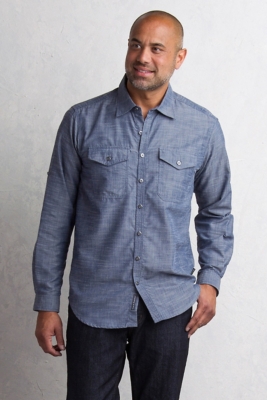 Ex Officio Mens Sol Cool Chambray LS