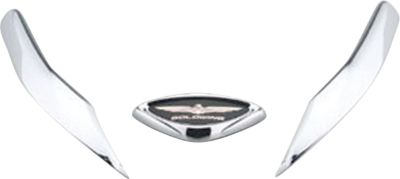 HONDA GENUINE ACCESSORIES CHROME FRONT FENDER ORNAMENTS - Cruiser Fender Accessories