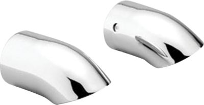 HONDA GENUINE ACCESSORIES CHROME EXHAUST TIPS, TURNDOWN - Cruiser Exhaust Accessories