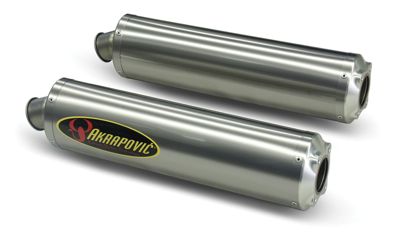 AKRAPOVIC BOLT-ON EXHAUST - TITANIUM OVAL - 