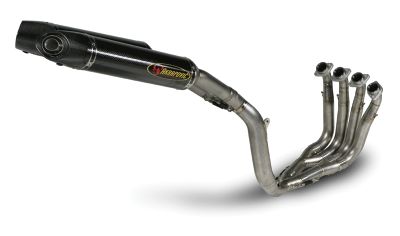 AKRAPOVIC FULL SYSTEM EVOLUTION SLASH CUT CARBON FIBER EXHAUST