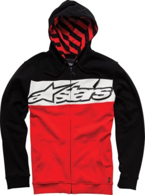 ALPINESTARS NIGHT VISION ZIP HOODY -  Casual Motocross Dirt Bike Apparel 