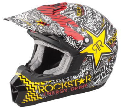 2012 ANSWER YOUTH NOVA HELMET - ROCKSTAR - Discount & Sale ATV Protection Clearance