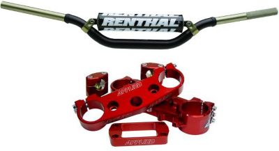 APPLIED FACTORY CLAMP SET WITH RENTHAL TWINWALL HANDLEBAR COMBO -  Dirt Bike Bar And Clamp Combos 