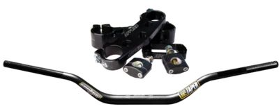 APPLIED FACTORY CLAMP SET WITH PRO TAPER CONTOUR HANDLEBAR COMBO -  Dirt Bike Bar And Clamp Combos 