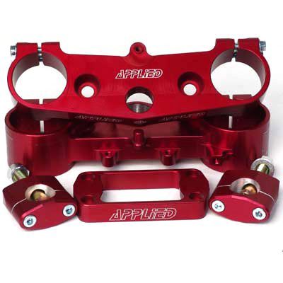 APPLIED FACTORY CLAMP SET WITH RUBBER MOUNTED BAR MOUNTS - RED - 