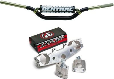 APPLIED WORKS TOP CLAMP WITH RENTHAL TWINWALL HANDLEBAR COMBO -  Dirt Bike Bar And Clamp Combos 
