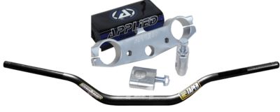 APPLIED WORKS TOP CLAMP WITH PRO TAPER CONTOUR HANDLEBAR COMBO -  Dirt Bike Bar And Clamp Combos 