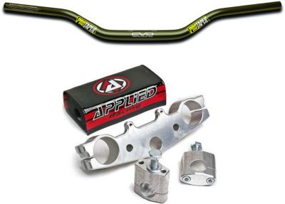 APPLIED WORKS TOP CLAMP WITH PRO TAPER EVO HANDLEBAR COMBO -  Dirt Bike Bar And Clamp Combos 
