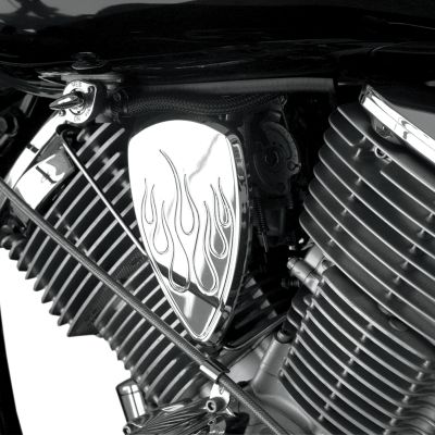 BARON CHROME MINI TEARDROP AIR COVER - ENFERNO - Cruiser Air Filters