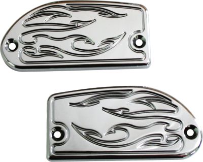 BARON FLAME BRAKE & CLUTCH MASTER CYLINDER COVERS - Cruiser Brake Accessories